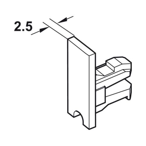 Độ dày miếng che cuối Hafele 415.13.020