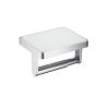 Giá treo giấy vệ sinh mặt kính trắng Hafele 495.80.231