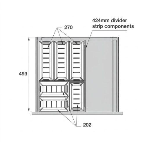 Hệ chia inox Hafele 552.52.011