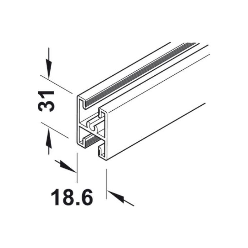 Khung chia giữa Slido R-Aluflex Hafele 403.52.930 Khung chia giữa Slido R-Aluflex Hafele 403.52.930