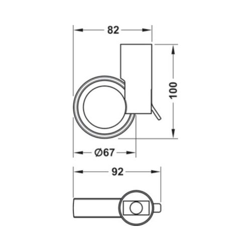 Bánh xe Hafele 661.88.902 3 Kích thước Bánh xe Hafele 661.88.902