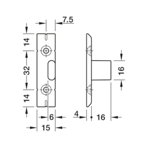 Kích thước Bas Pacofix SF Hafele 262.49.366