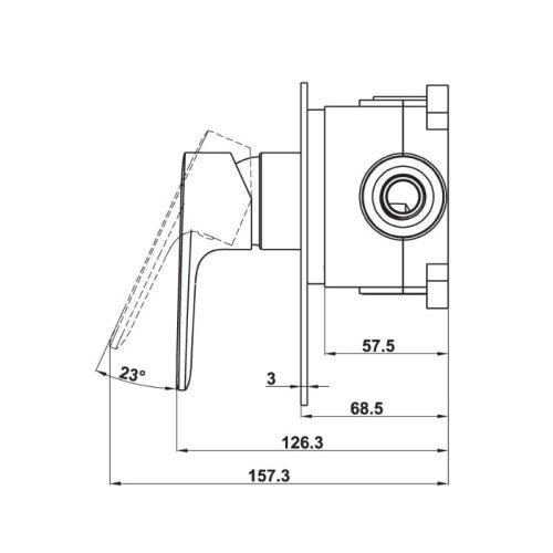 Bộ trộn âm 1 đường nước Kobe Hafele 589.15.008