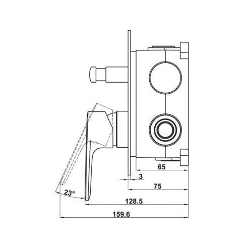 Bộ trộn âm 2 đường nước Kobe Hafele 589.15.007