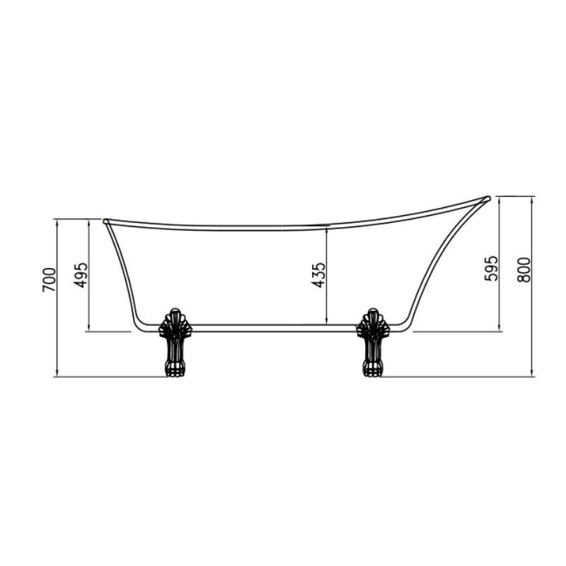 Bồn tắm độc lập NAGOYA 1700 Chrome Hafele 588.99.650 Bồn tắm độc lập NAGOYA 1700 Chrome Hafele 588.99.650