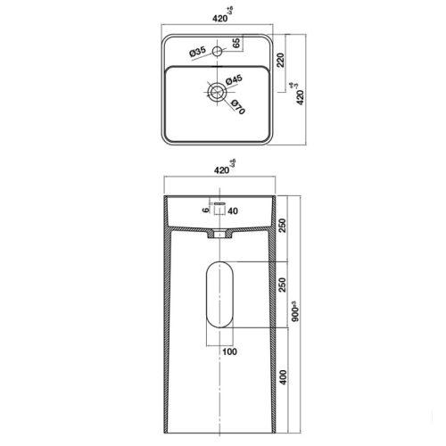 Chậu Lavabo HVN3002 Hafele 588.87.400