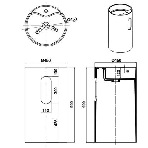 Chậu Lavabo HVN3009 Hafele 588.87.401