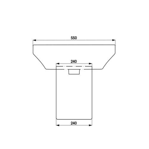 Chậu lavabo treo tường Roots Hafele 588.79.090 3 Chậu lavabo treo tường Roots Hafele 588.79.090