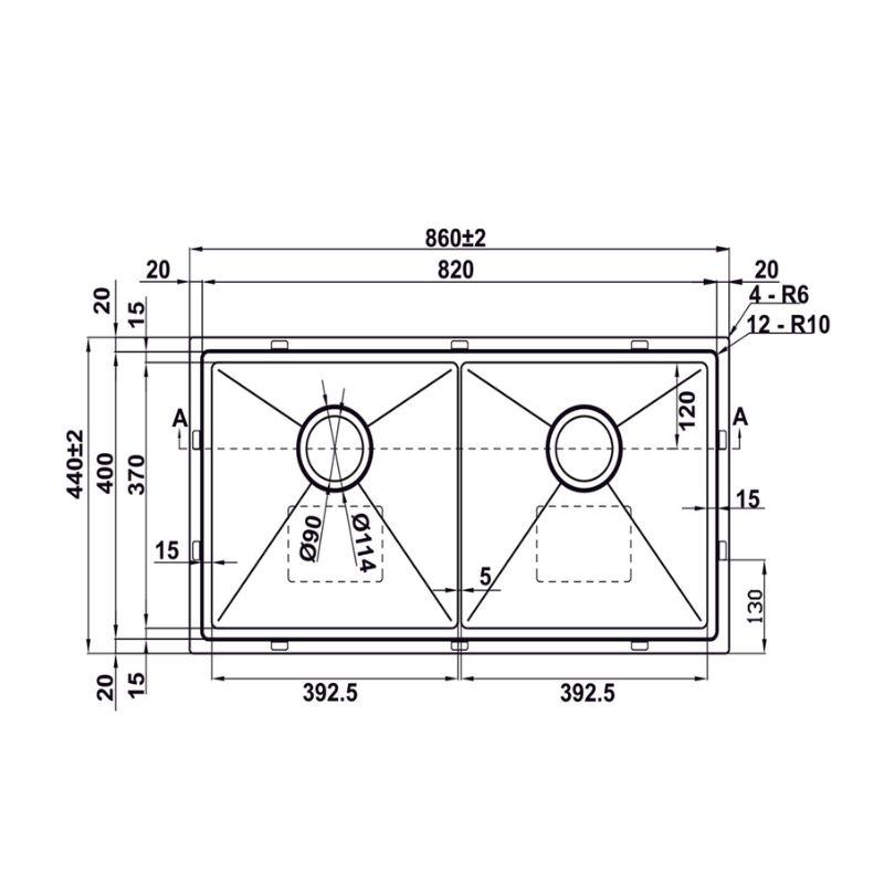 Chậu rửa chén inox Hafele 567.94.023 Chậu rửa chén inox Hafele 567.94.023