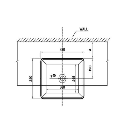 Chậu rửa mặt lavabo bán âm Hafele 588.44.041 3 Chậu rửa mặt lavabo bán âm Hafele 588.44.041