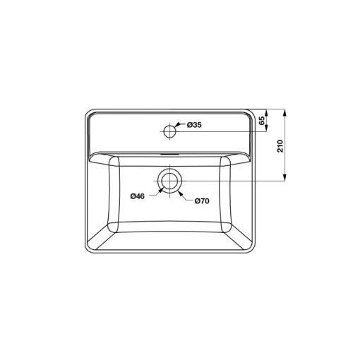Chậu rửa mặt lavabo bán âm Hafele 588.79.081