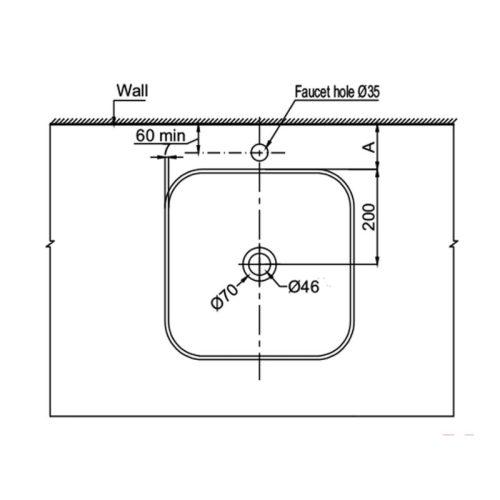 Chậu rửa mặt lavabo Kobe Hafele 588.79.078