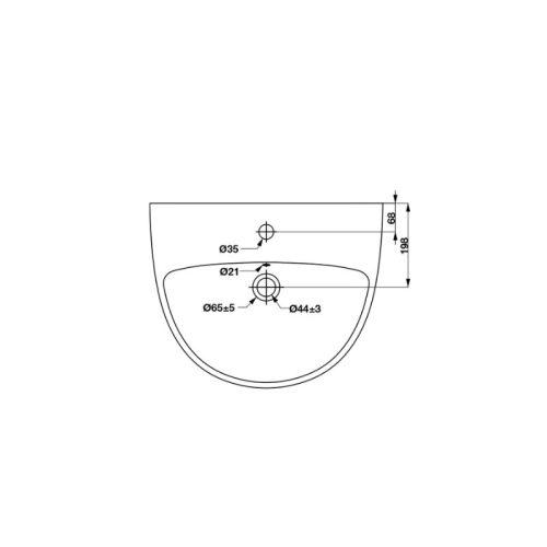Chậu rửa mặt lavabo Sapporo Hafele 588.79.003