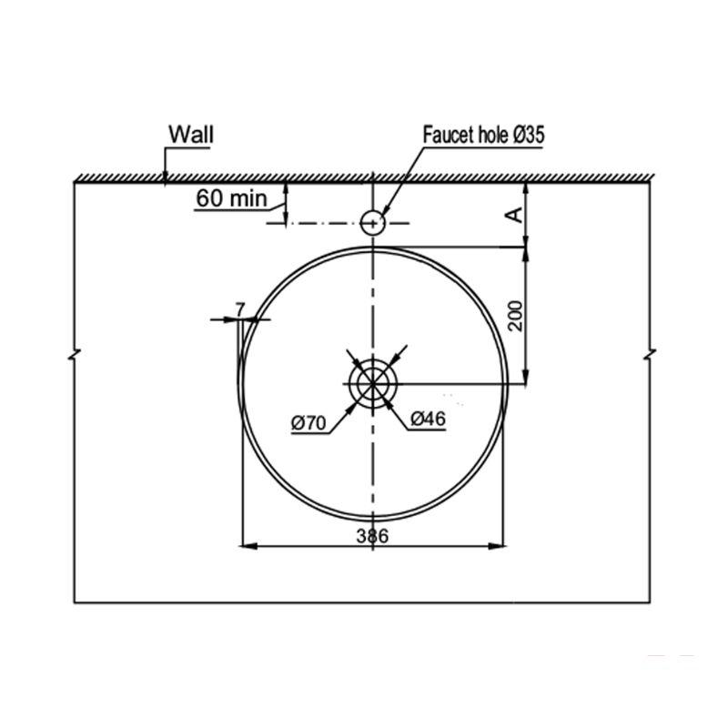 Chậu rửa mặt lavabo Vigor Hafele 588.79.076 Chậu rửa mặt lavabo Vigor Hafele 588.79.076