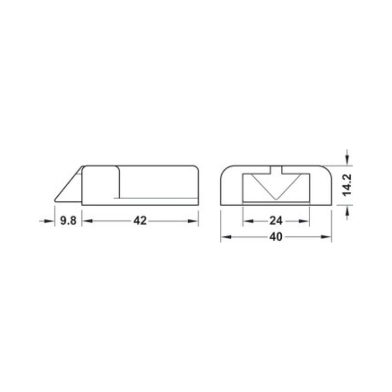 Công tắc cửa đèn LED hệ Modular Hafele 833.89.143 Công tắc cửa đèn LED hệ Modular Hafele 833.89.143