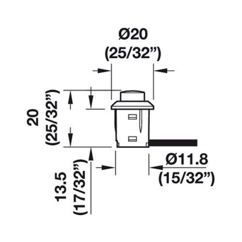 Công tắc nhấn đèn LED Hafele 833.89.108