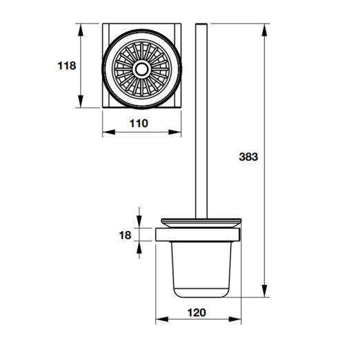 Giá treo cọ vệ sinh Hafele Chiba 580.87.570