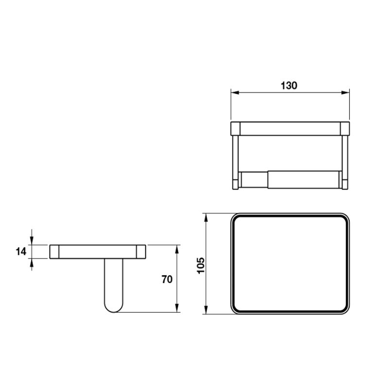 Giá treo giấy vệ sinh mặt kính trắng Hafele 495.80.231 Giá treo giấy vệ sinh mặt kính trắng Hafele 495.80.231