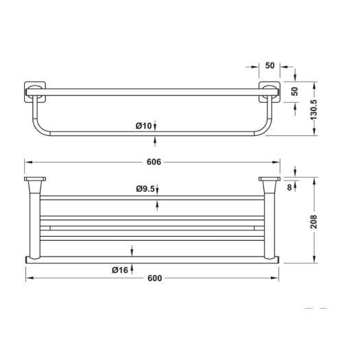 Kệ để khăn tắm Hafele 580.41.413 3 Kệ để khăn tắm Hafele 580.41.413