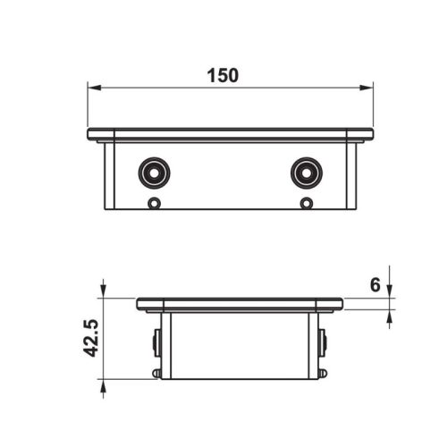 Kệ đựng ly kính đen Hafele 495.80.242