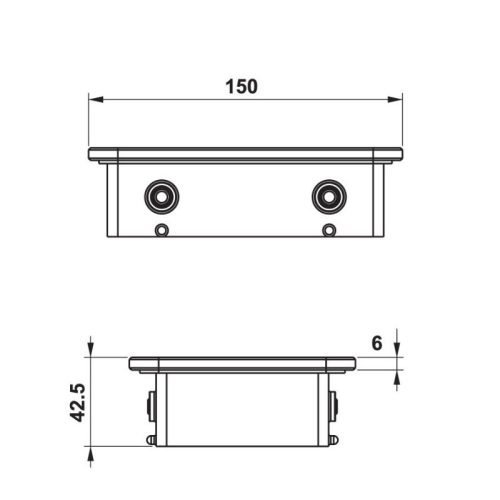 Kệ kính đen 150 Hafele 495.80.244