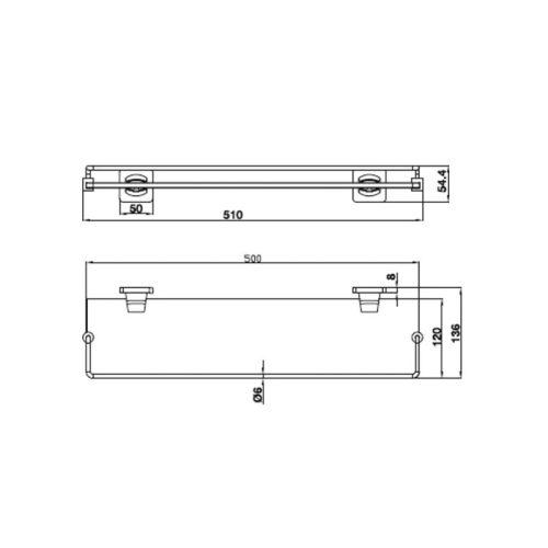 Kệ kính nhà tắm Hafele 580.41.430 3 Kệ kính nhà tắm Hafele 580.41.430
