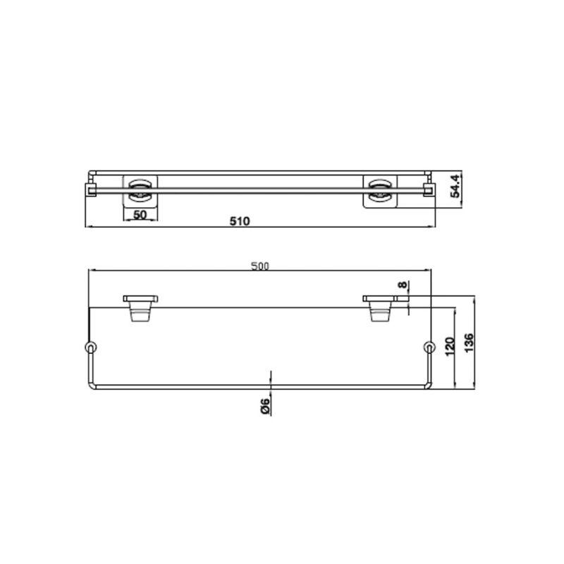 Kệ kính nhà tắm Hafele 580.41.430 Kệ kính nhà tắm Hafele 580.41.430