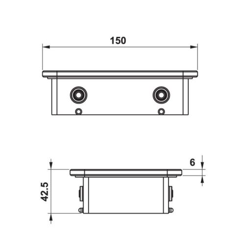 Kệ kính trắng 150 Hafele 495.80.237