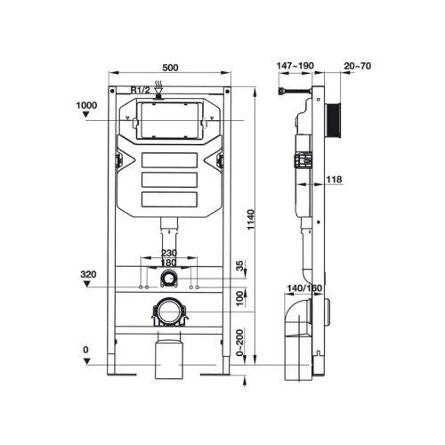 Két nước âm Mechanical 1140 Hafele 588.73.920
