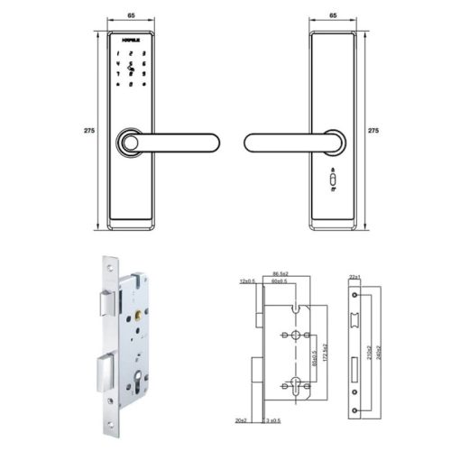 Khóa điện tử Hafele Alpha AL2501B 499.21.232 5 Khóa điện tử Hafele Alpha AL2501B 499.21.232