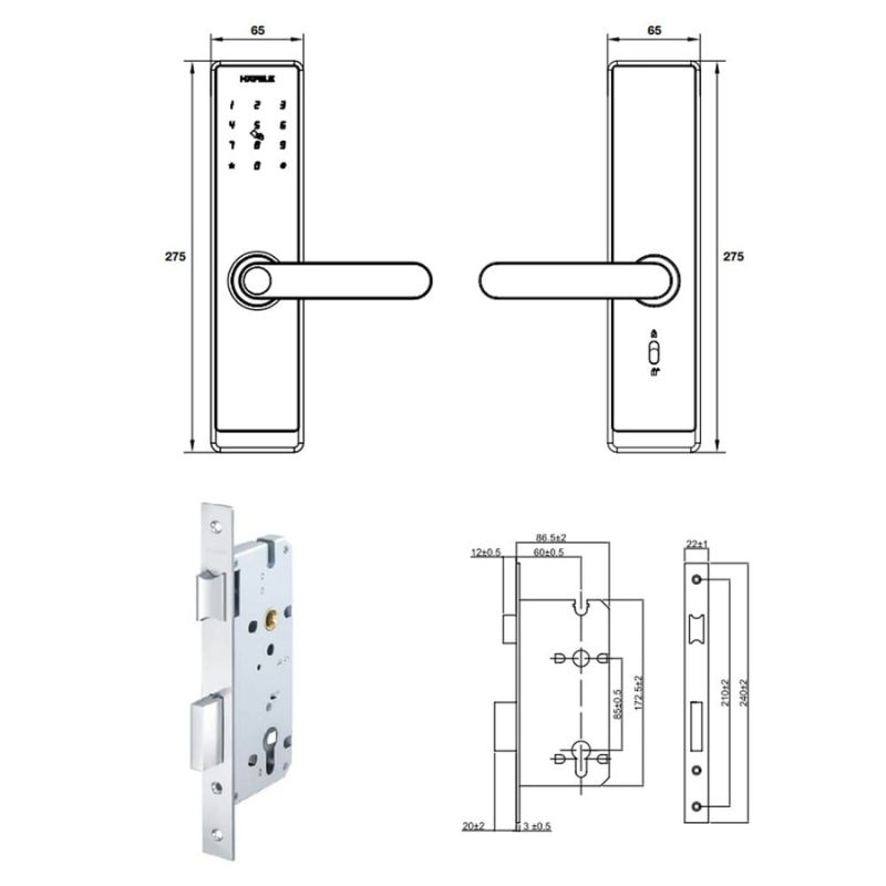 Khóa điện tử Hafele Alpha AL2501B 499.21.232 Khóa điện tử Hafele Alpha AL2501B 499.21.232