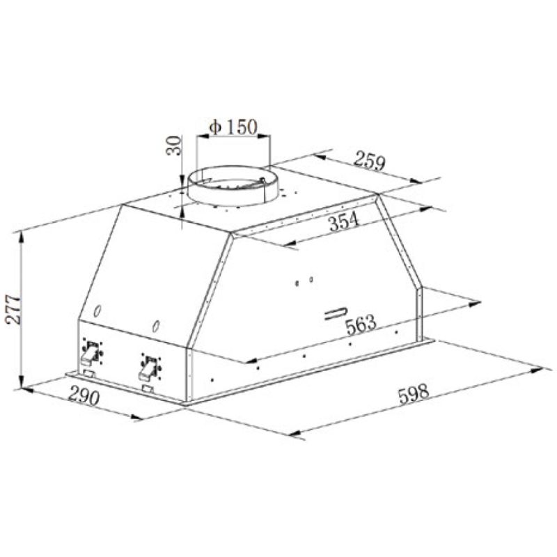Máy hút mùi âm tủ Hafele HC-H7031TB 533.87.796 Máy hút mùi âm tủ Hafele HC-H7031TB 533.87.796