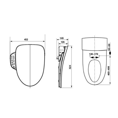Nắp bồn cầu thân V Sense Hafele 588.79.414