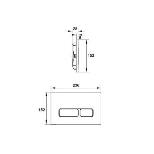 Nút nhấn xả thải Mechanical Hafele 588.73.564