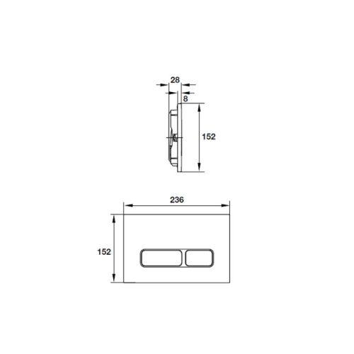 Nút nhấn xả thải Mechanical Hafele 588.73.565