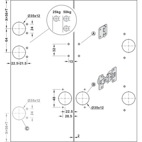 Phụ kiện cửa trượt Hafele 409.36.035