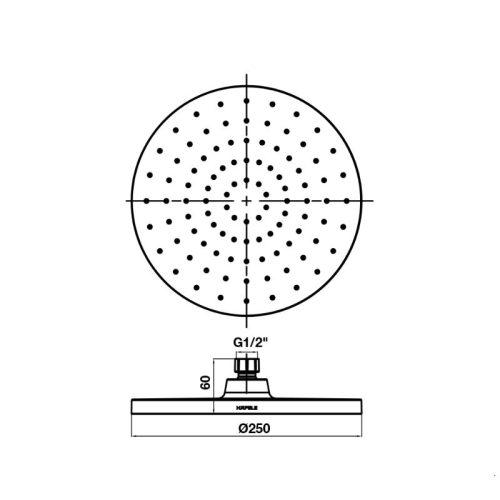 Sen đầu gắn tường Retro Hafele 589.15.390