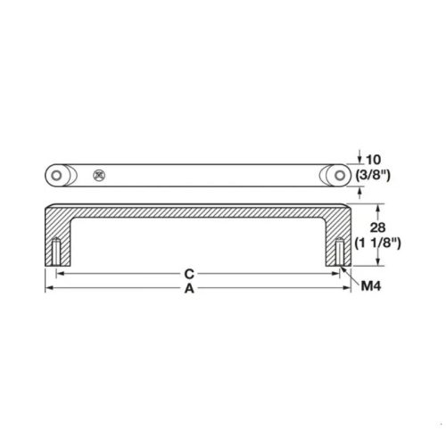 Tay nắm tủ Hafele H2520 106.71.093 4 Tay nắm tủ Hafele H2520 106.71.093