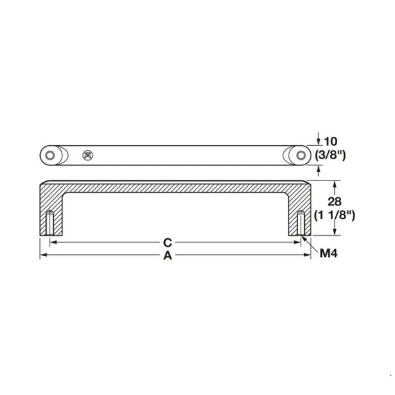 Tay nắm tủ Hafele H2520 106.71.093 Tay nắm tủ Hafele H2520 106.71.093