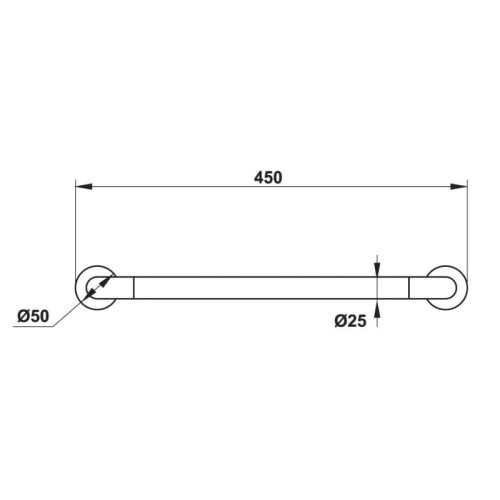 Tay vịn phòng tắm 450mm Hafele 499.95.206