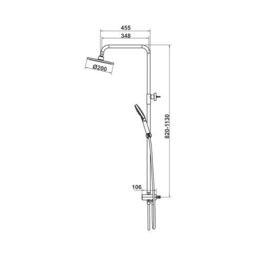 Thanh sen kết hợp Hafele Eco 589.34.429