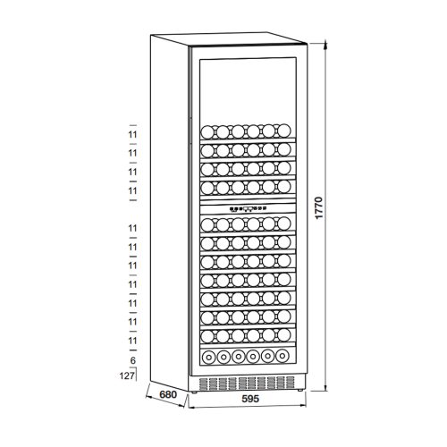 Tủ rượu Hafele HW-C415FB 533.17.021