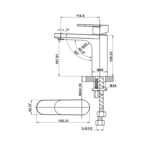 Vòi lavabo Hafele 589.69.111