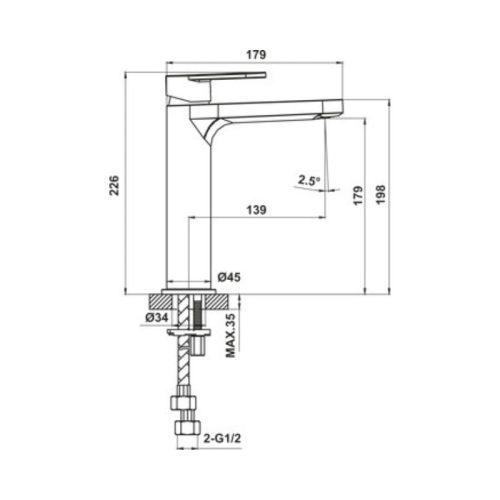 Vòi lavabo Hafele 589.69.112