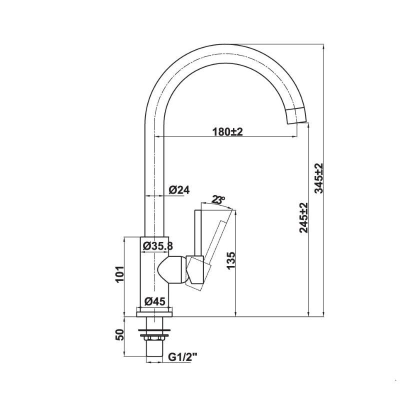 Vòi rửa chén HT21-CC1F245C Hafele 577.55.270 Vòi rửa chén HT21-CC1F245C Hafele 577.55.270