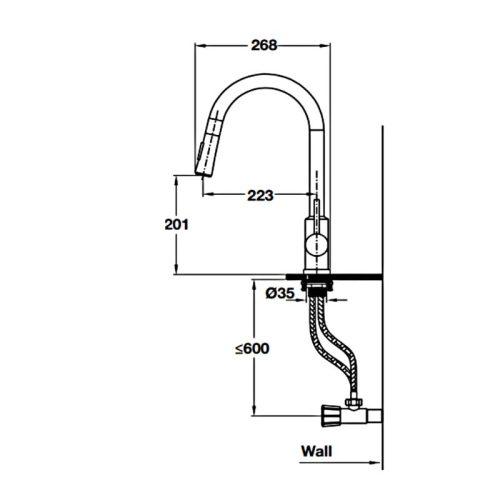 Vòi rửa chén inox cảm ứng Hafele 570.58.631 3 Vòi rửa chén inox cảm ứng Hafele 570.58.631