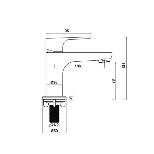 Vòi trộn lavabo Eco Hafele 485.61.035