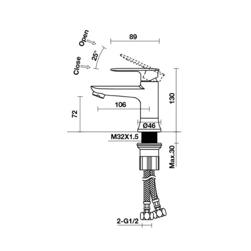 Vòi trộn lavabo Eco Hafele 485.61.038