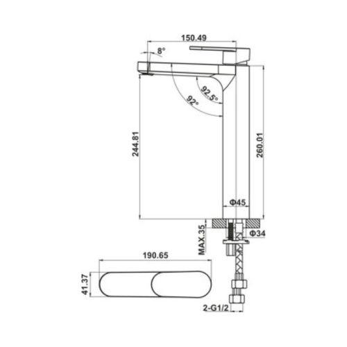 Vòi trộn lavabo Hafele 589.69.113