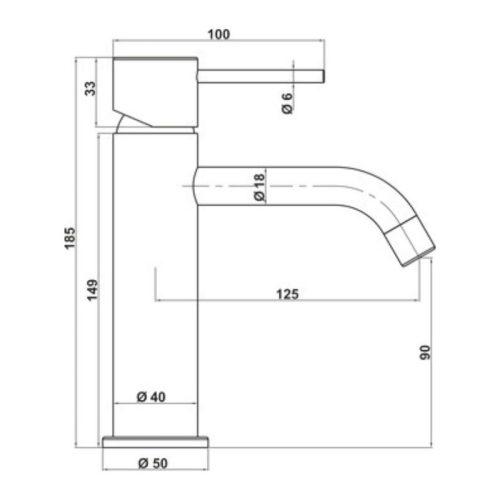 Vòi trộn lavabo Hafele Retro 90 CP 589.15.010